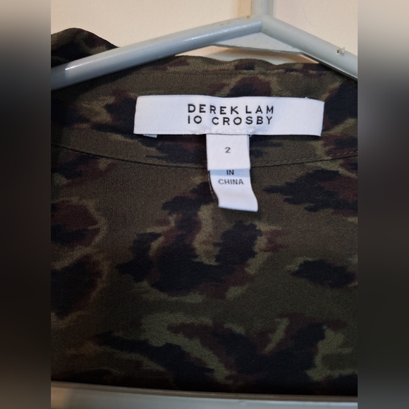 Derek Lam 10 Crosby size 2 Irene Button-Down Blouse with Neck Tie - Picture 6 of 9